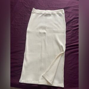 Calvin Klein Jeans Cream Maxi Pencil Skirt